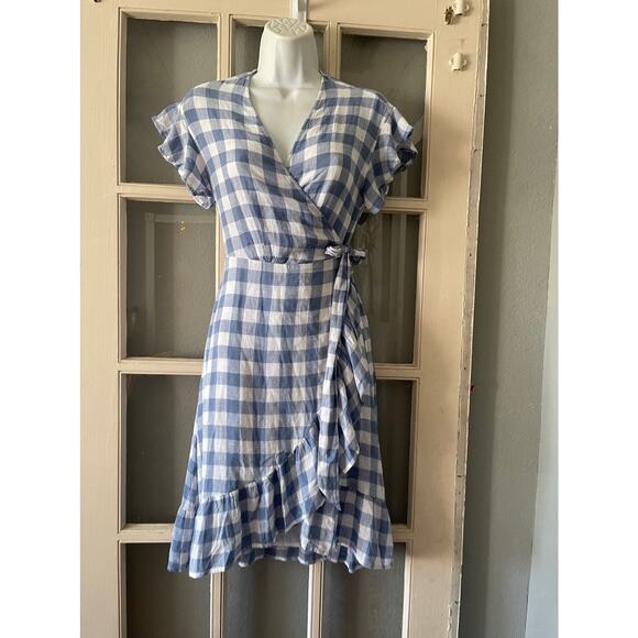 Rails Brigitte‎ Pertwinkle Check Wrap Dress - Picture 4 of 12